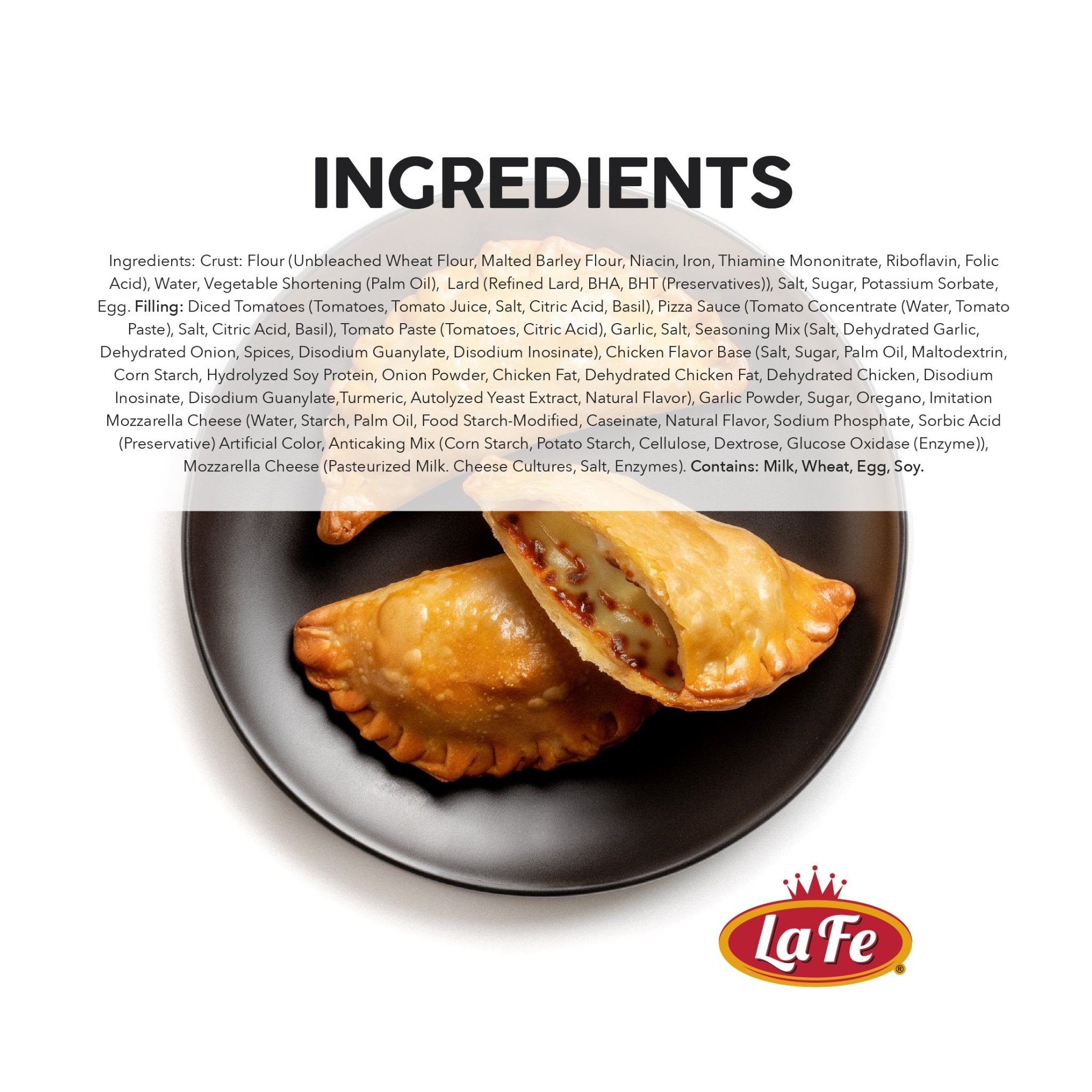 Ingredients for La Fe empanadas pizza, showcasing quality ingredients for authentic Latin food experience.