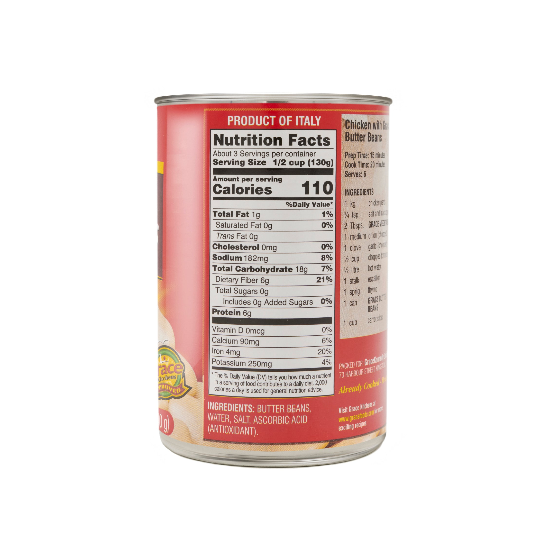 GR CLASSIC BUTTER (LIMA) BEANS 24x400g