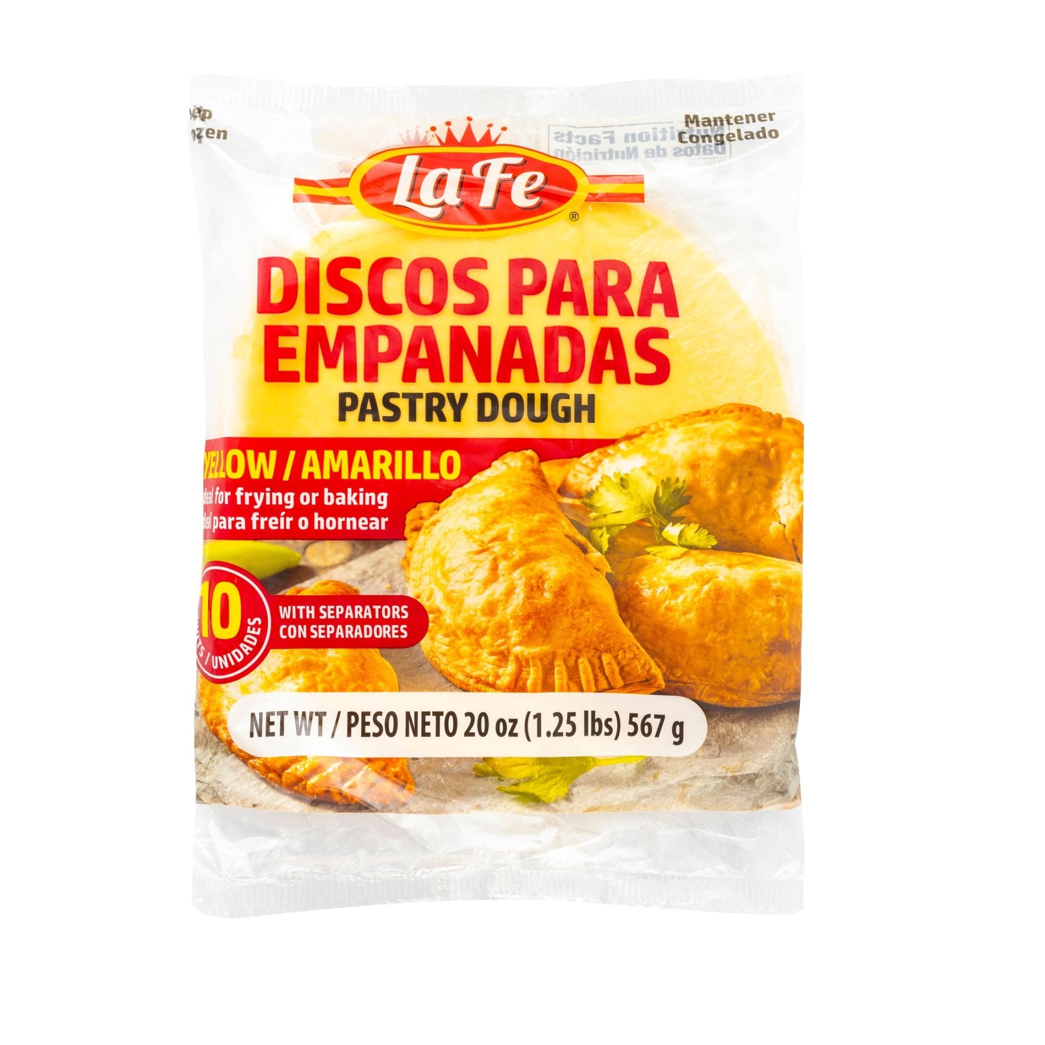 La Fe Discos para Empanadas 20 oz - Quality pastry dough for authentic Latin food at home.