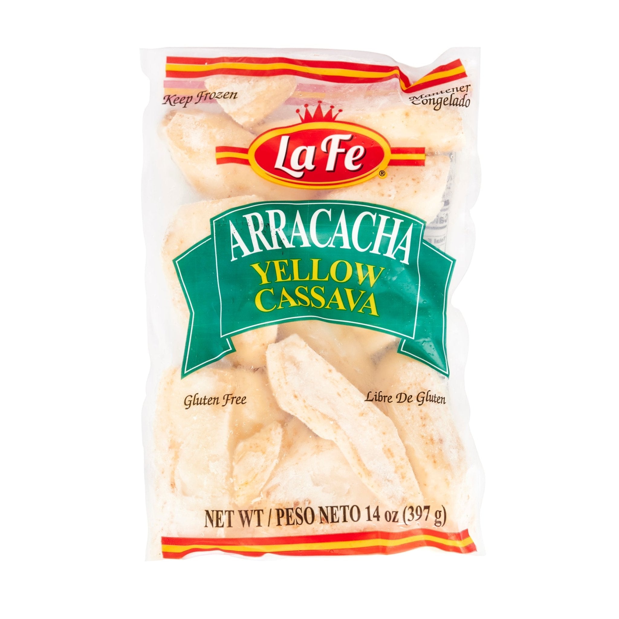 La Fe Arracacha yellow cassava, gluten-free root vegetable, perfect for authentic Latin meals, available in Latin grocery stores.