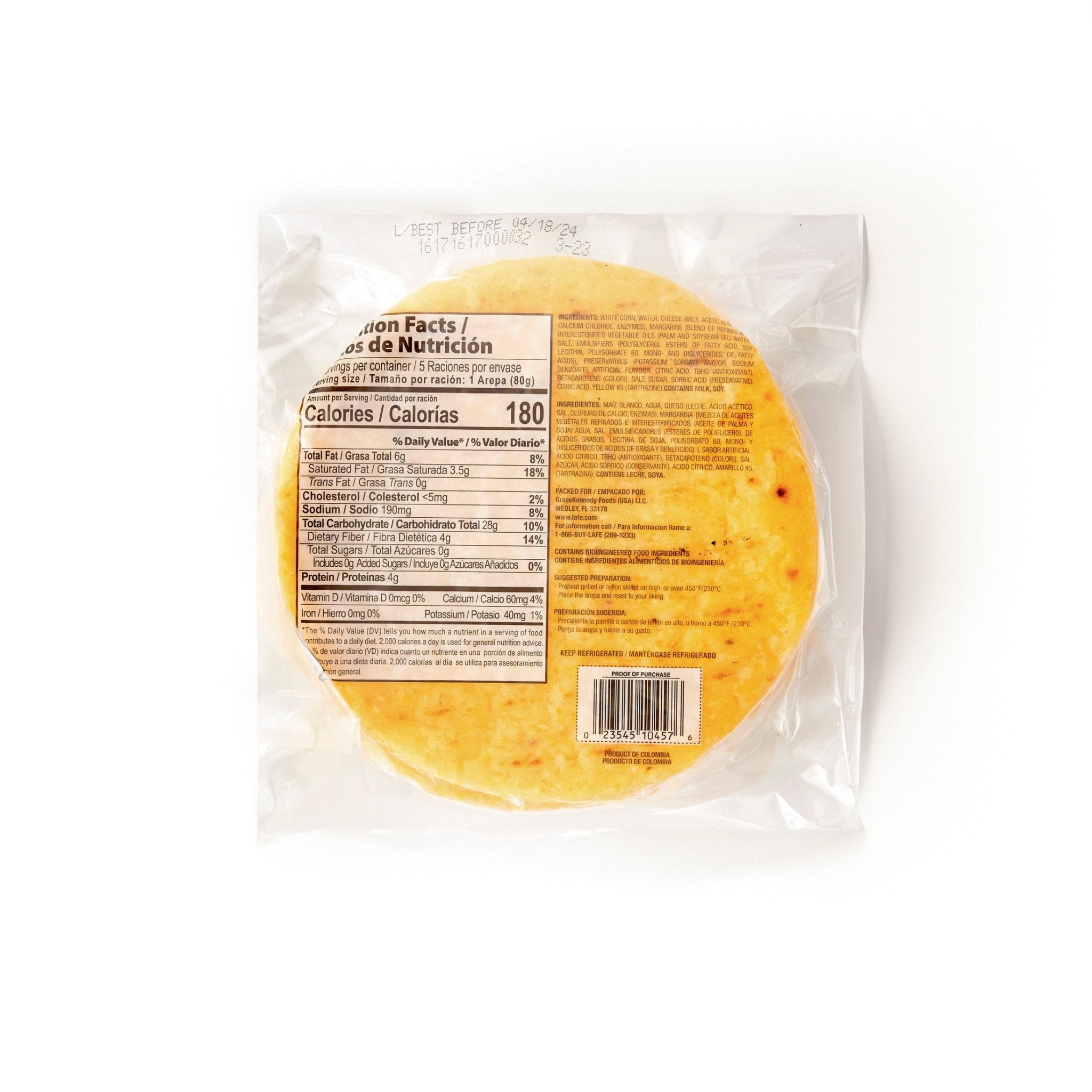 Ricarepa Super Especial, nutritious and flavorful Latin food product packaged with nutrition facts.