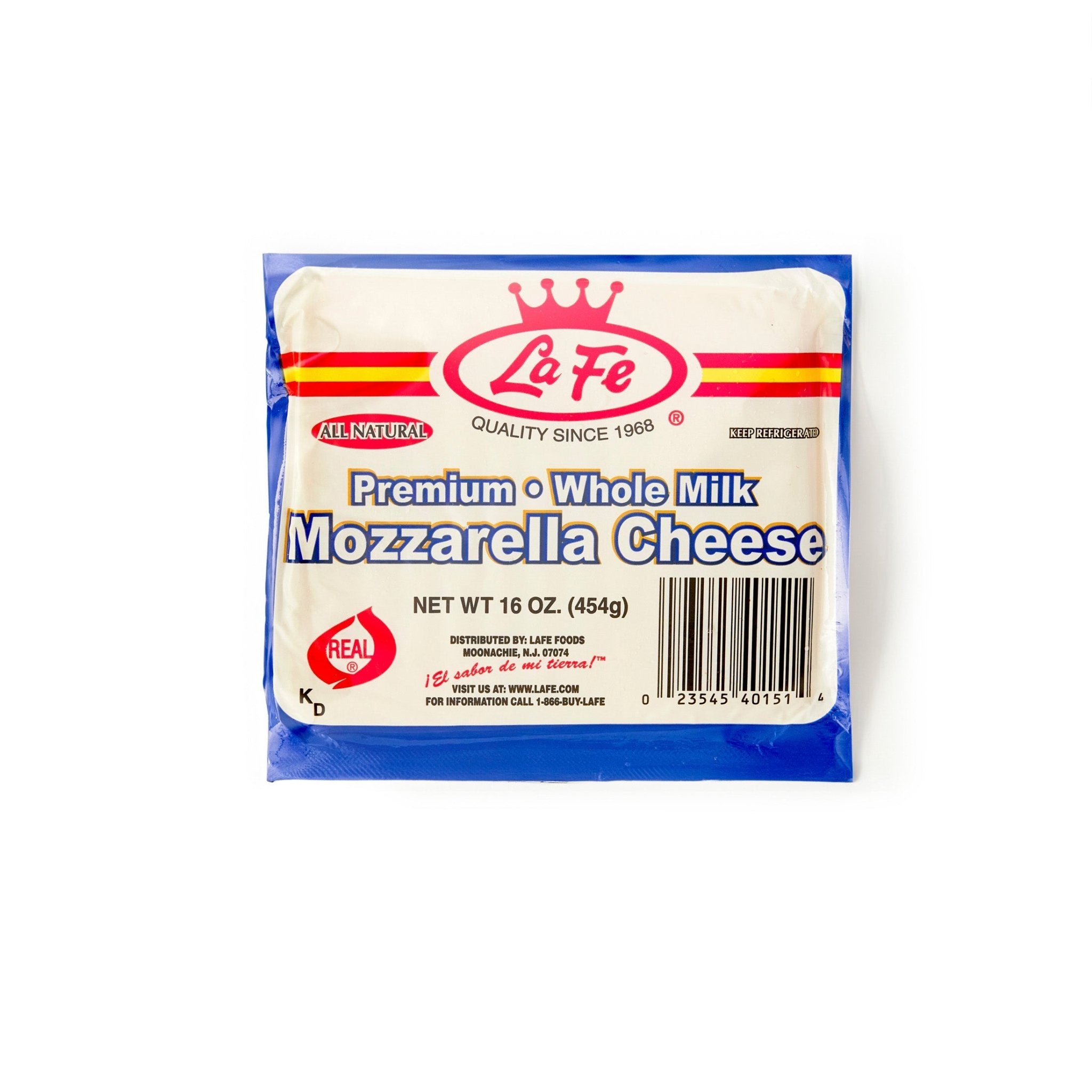 LAFE QUESO MOZZARELLA 16 oz package, perfect for authentic Latin food and fresh Latin flavors.