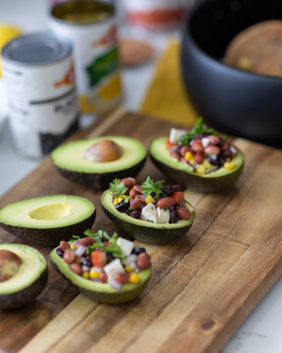 Avocado Stuffed with Black Bean Salad - La Fe Foods