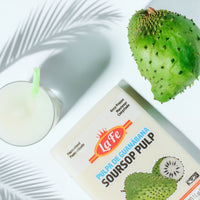 La Fe Guanabana pulp and fresh soursop, perfect for smoothies and tropical recipes, authentic Latin food.