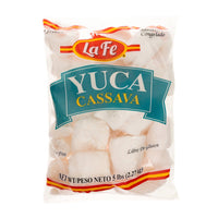 La Fe Yuca 5 lbs pack, frozen cassava, perfect for authentic Latin dishes, quality Latin food product.