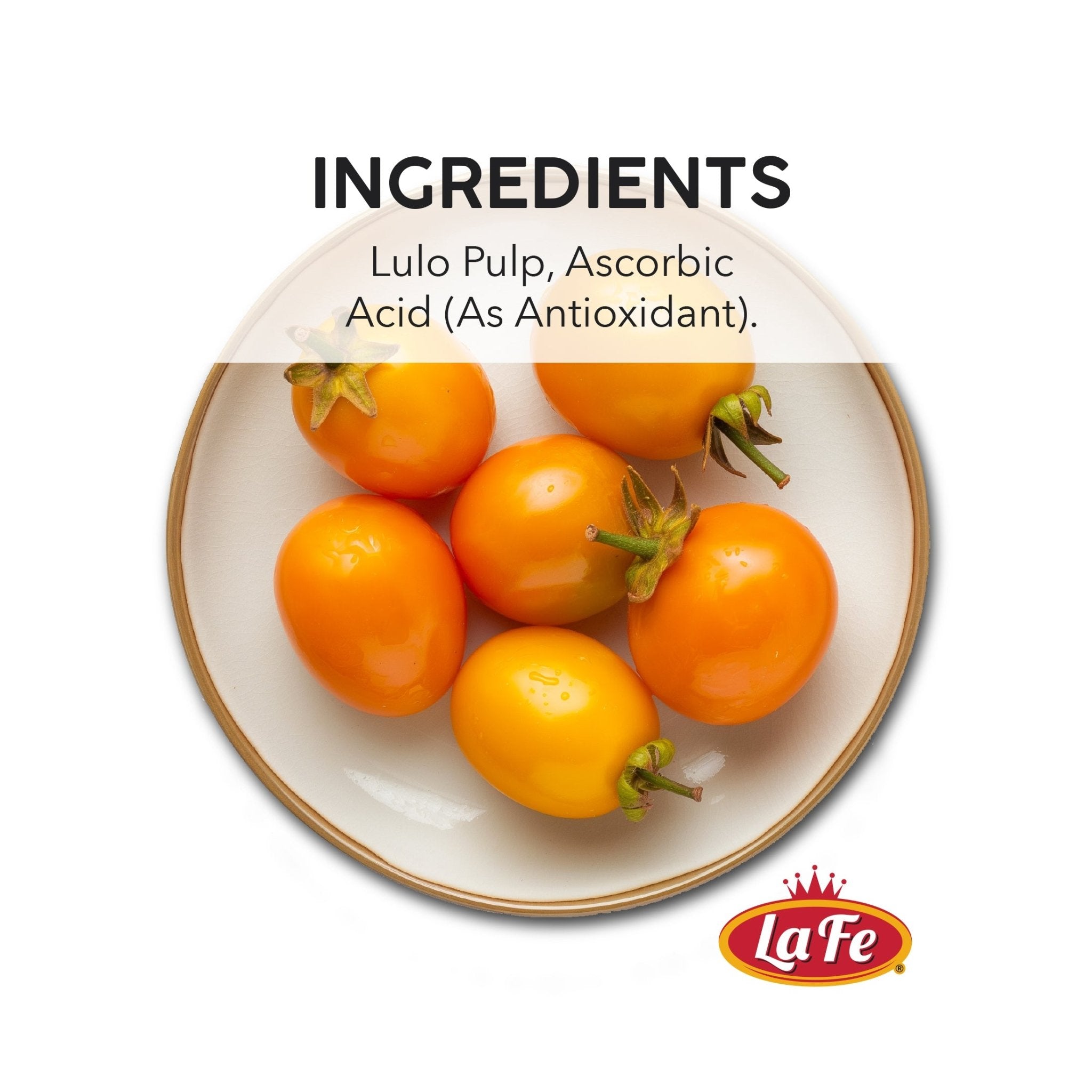 Fresh lulo pulp ingredients in a bowl, perfect for authentic Latin food and tropical flavors. La Fe product.
