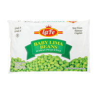 La Fe Baby Lima Beans, premium quality frozen vegetables for authentic Latin dishes, rich in flavor and nutrition.