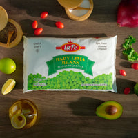 La Fe Baby Lima Beans package with fresh ingredients, ideal for authentic Latin food and healthy cooking.
