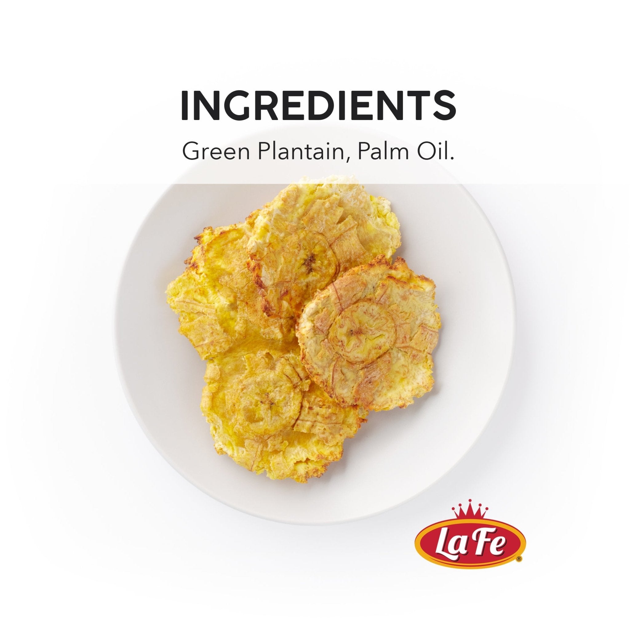 Delicious Lafe Tostones made from green plantain and palm oil, showcasing authentic Latin flavors for quality meals.