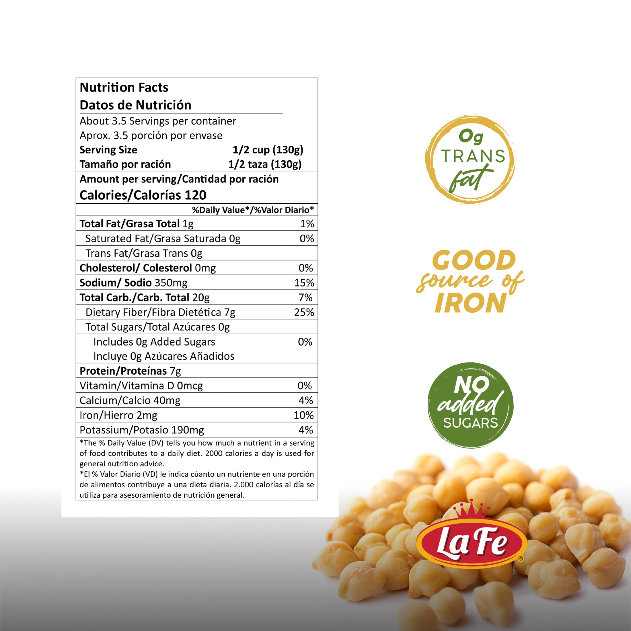 LA FE BEANS-15 CHICK PEAS 24/15 OZ