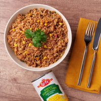 Delicious rice dish with LAFE VEG CAN KERNEL-CORN, providing authentic Latin flavors and quality ingredients.