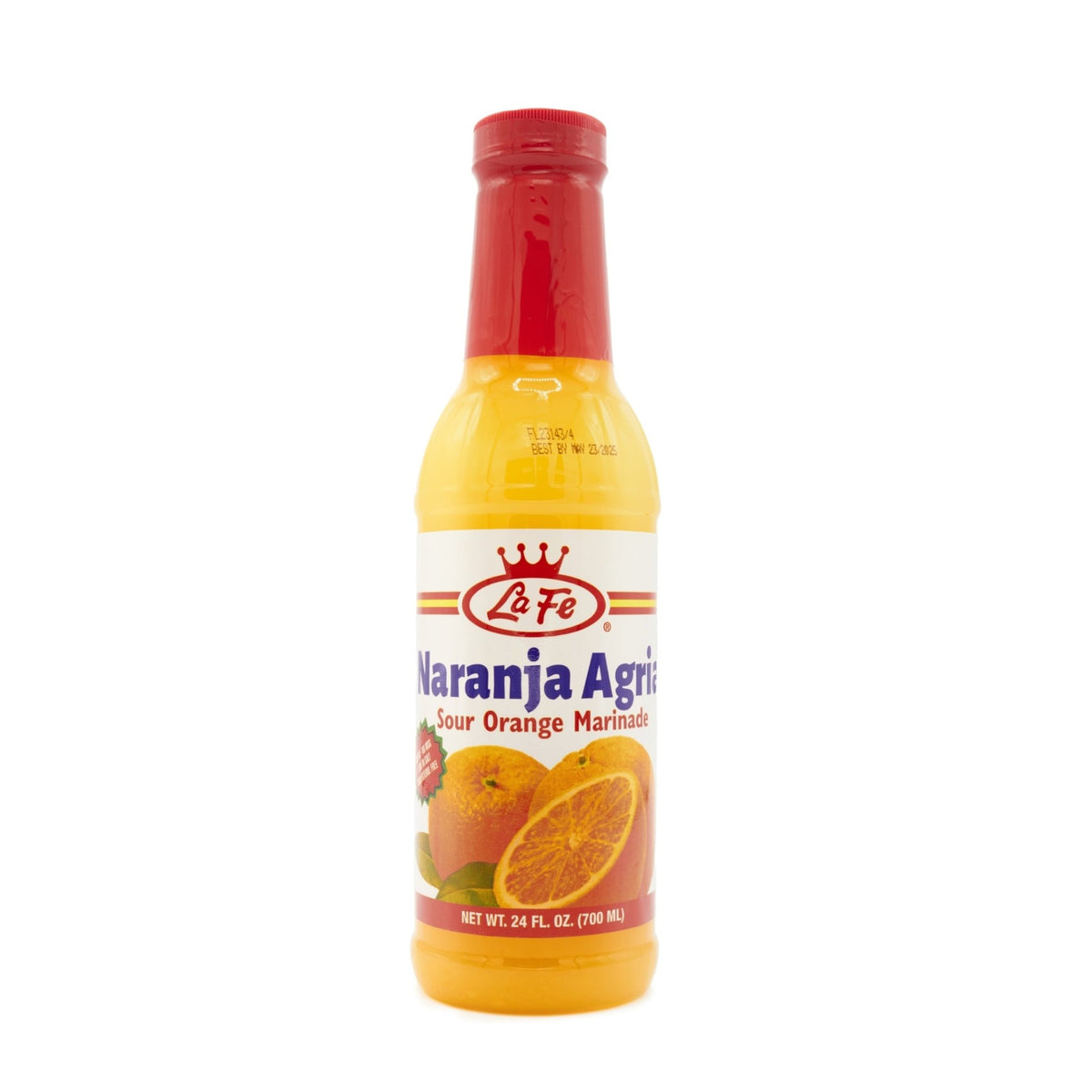 LA FE NARANJA AGRIA 24 oz sour orange marinade, perfect for authentic Latin recipes and flavorful dishes.