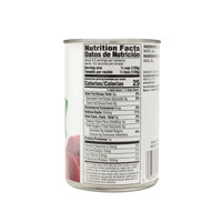 Nutrition facts for La Fe Veg Can Sliced-Beets, a quality Latin food product, rich in nutrients and perfect for vegetarian meals.