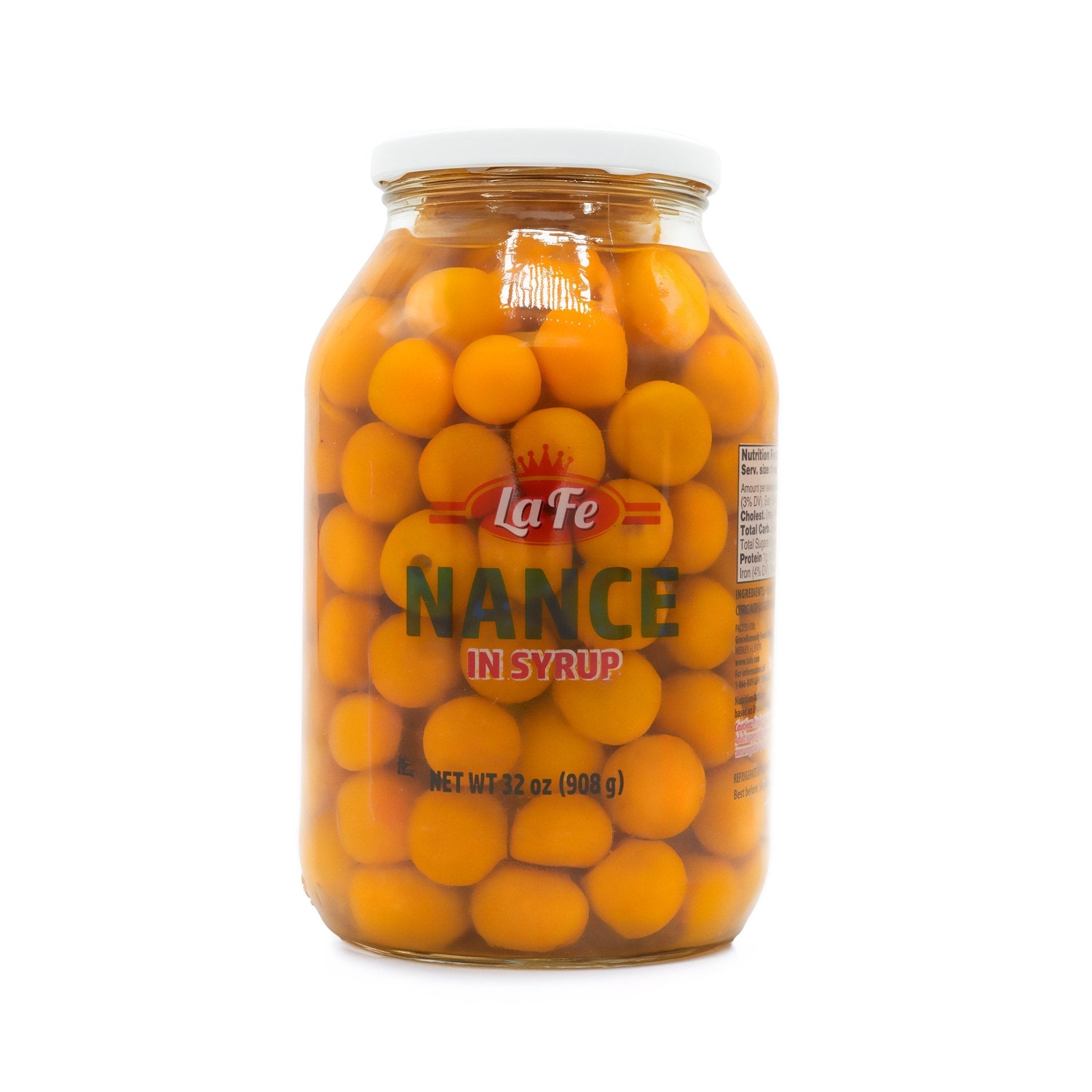 La Fe Nance in syrup jar, tropical flavor, ideal for authentic Latin recipes, quality Latin food, buy online.