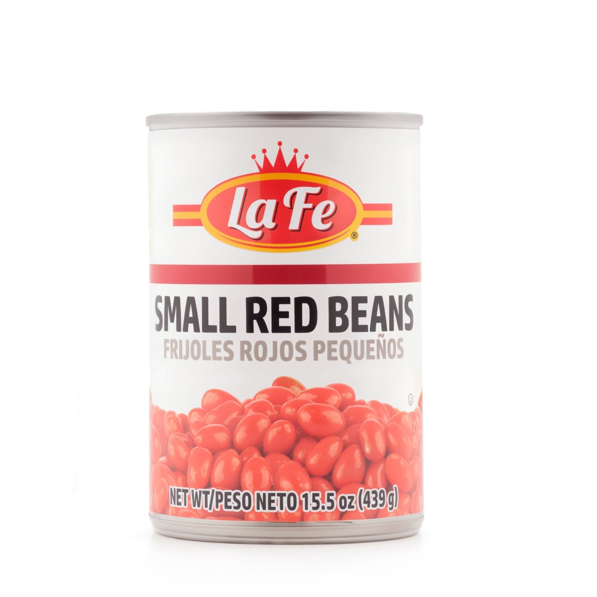 La Fe Small Red Beans can, a quality Latin food product, perfect for authentic Hispanic dishes and recipes.