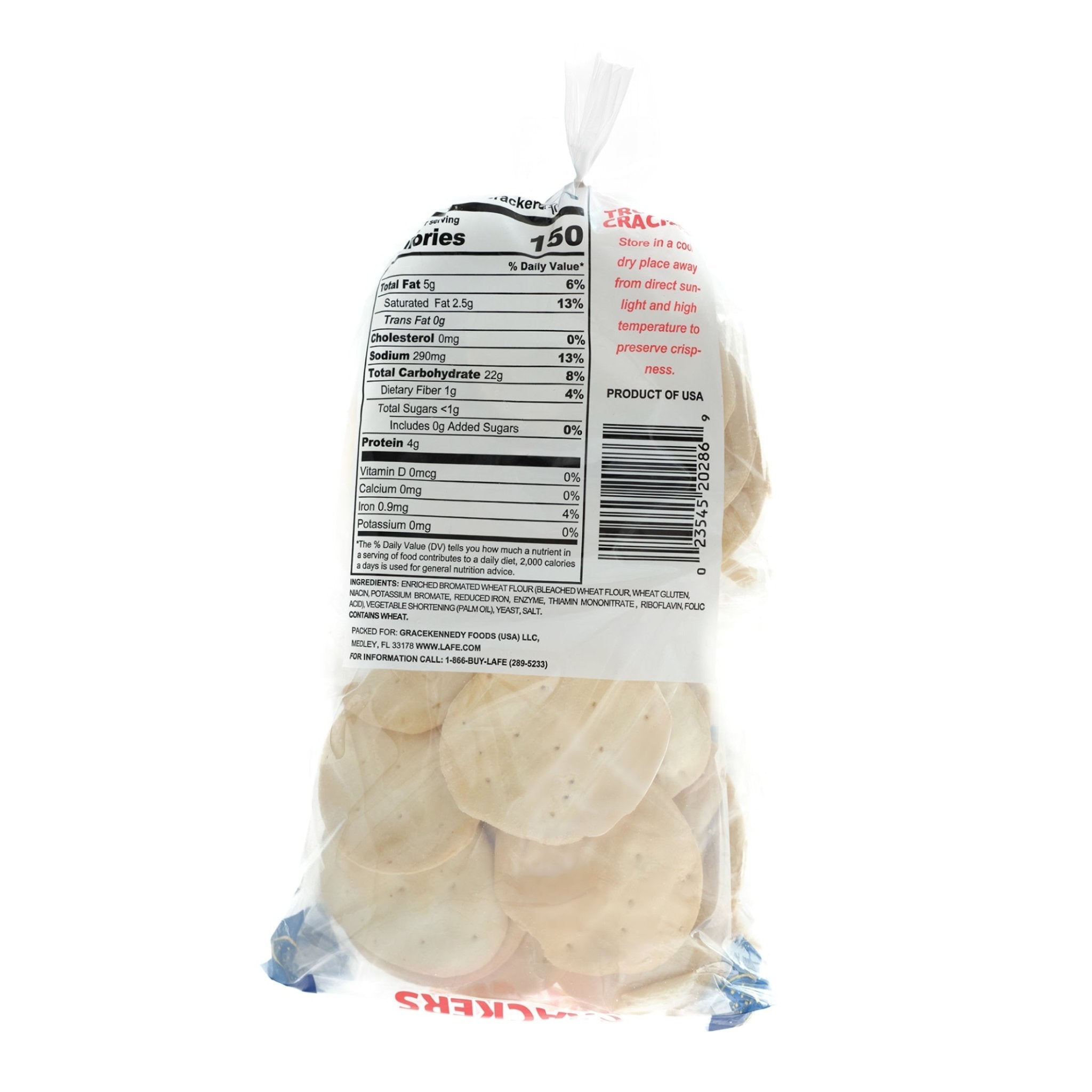 La Fe Tropical Crackers 12 oz pack, a delicious snack for tropical flavor lovers. Quality Latin food for on-the-go.