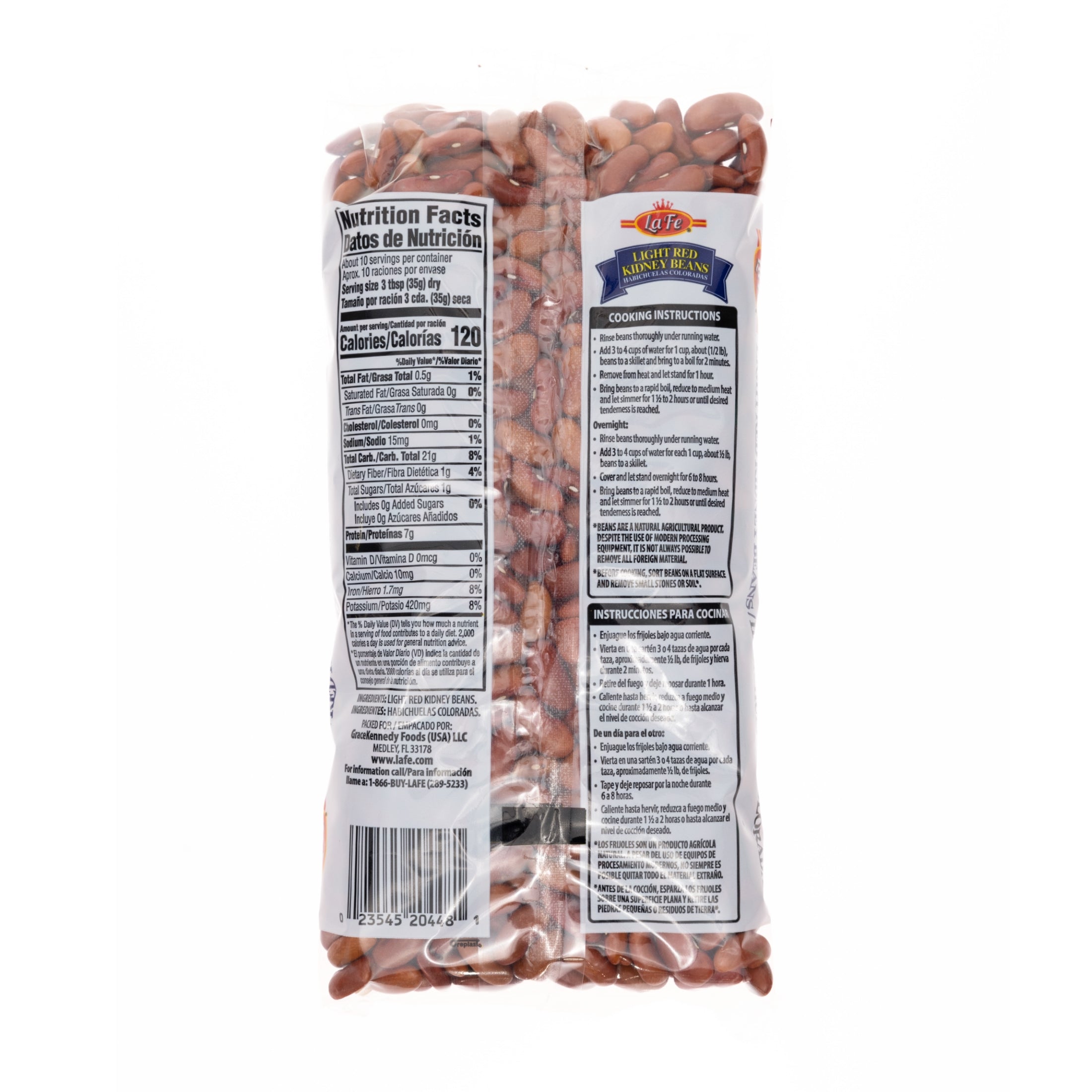 LA FE DRY LIGHT RED KIDNEY BEANS 24X12 OZ