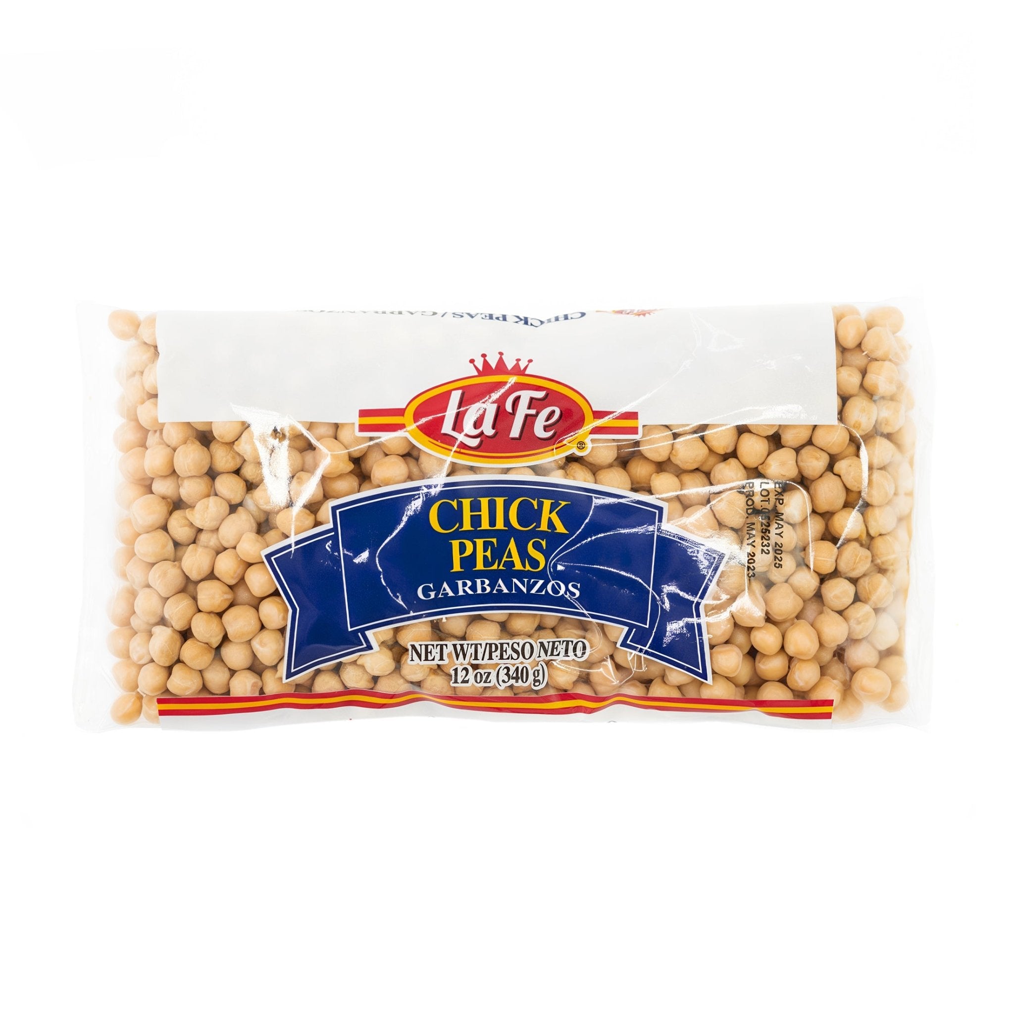 LA FE Dry Chick Peas (Garbanzo) 24x12 oz, nutritious and versatile for healthy Latin meals.