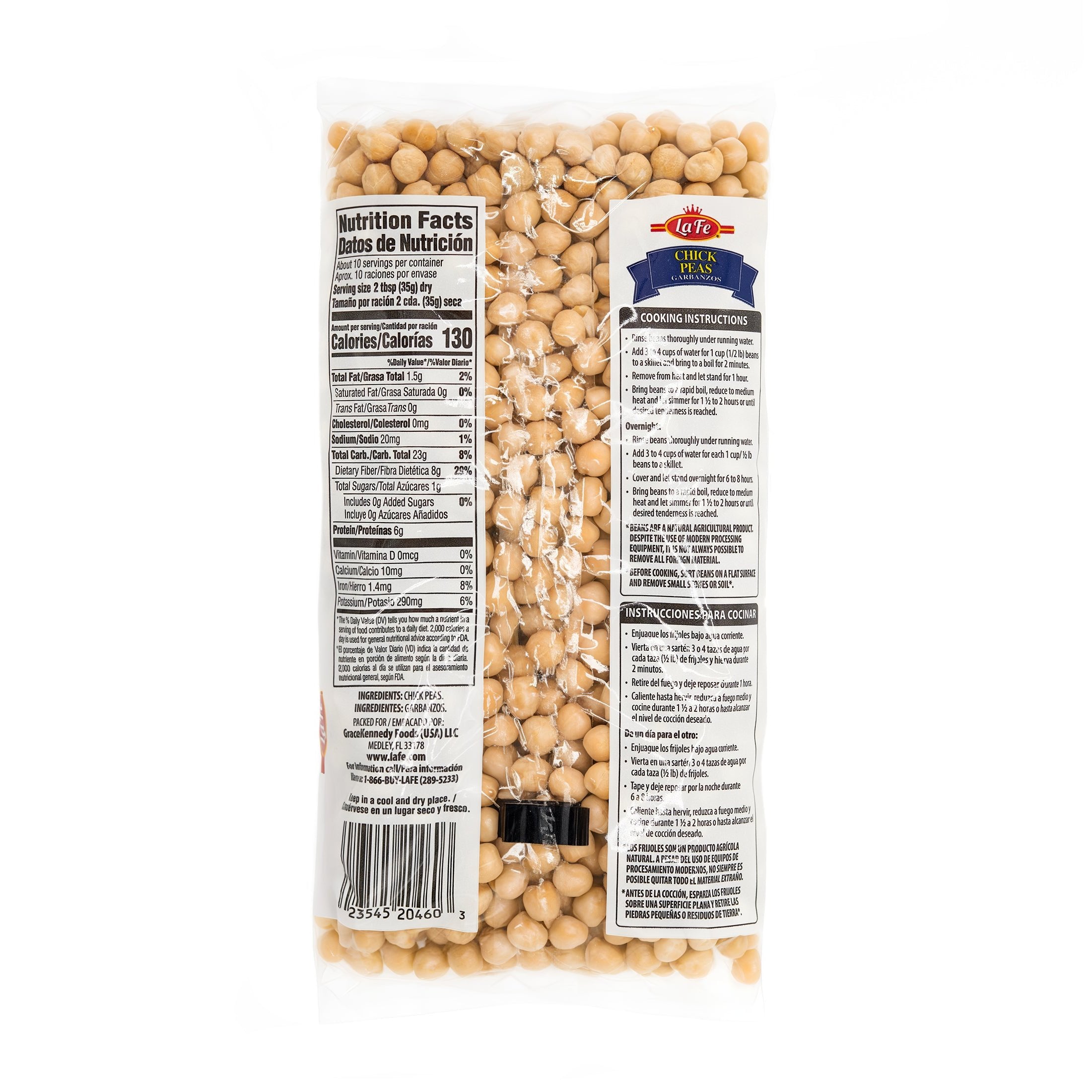 LA FE DRY CHICK PEAS (GARBANZO) 24X12 OZ