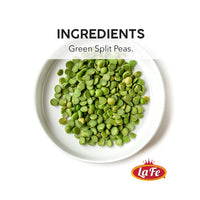 High-quality green split peas in a white bowl, perfect for authentic Latin food and nutritious meals.