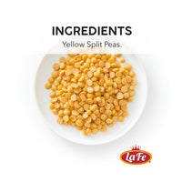 La Fe Yellow Split Peas in a bowl, perfect for authentic Latin recipes and nutritious meals. Buy Latin food online.