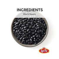 La Fe Dry Black Beans in a bowl, packed with quality nutrients for authentic Latin food lovers.