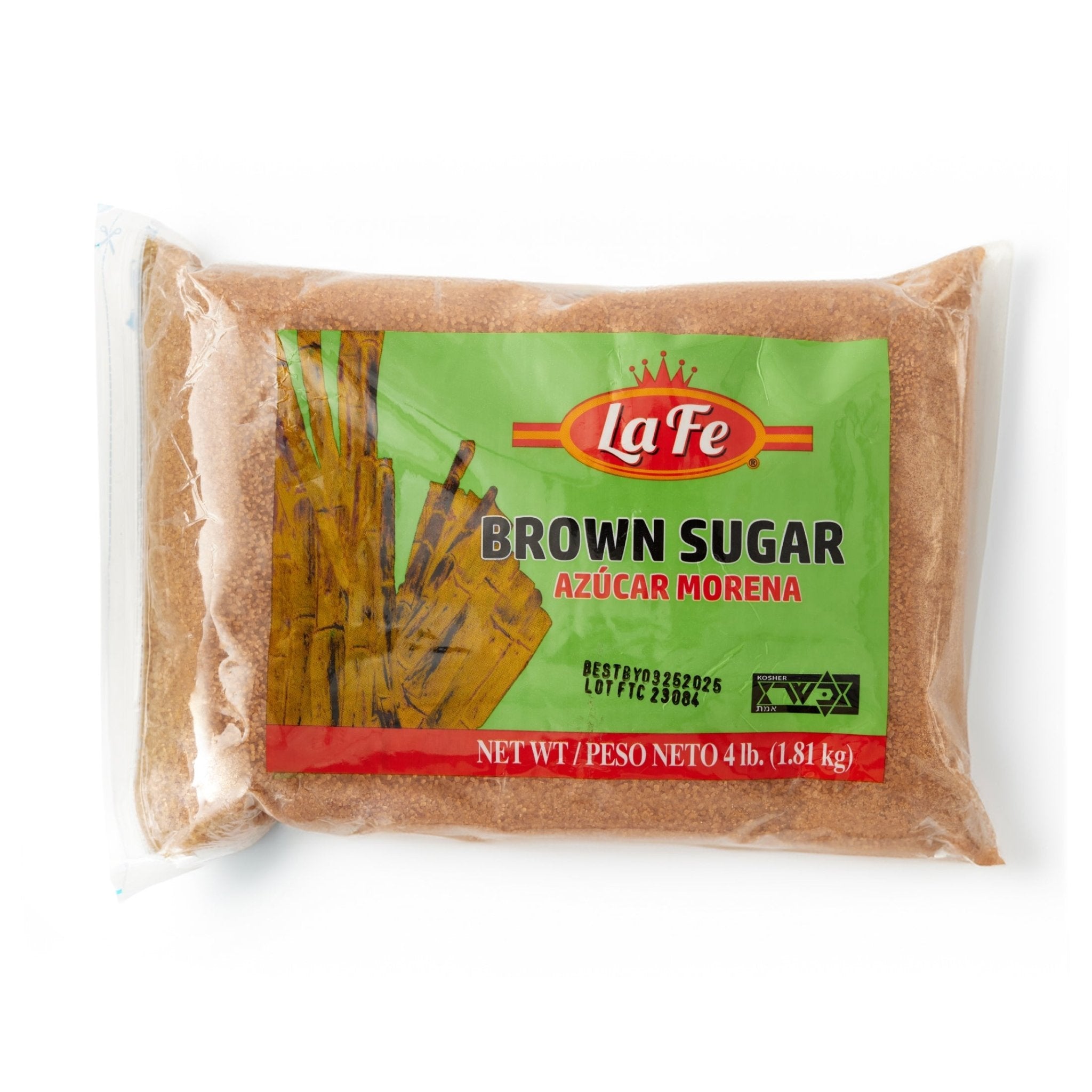 La Fe Brown Sugar 4 lbs - Authentic Latin food ingredient for rich flavor in culinary creations.