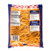 La Fe Pasta Penne Rigate packaging showcasing nutritional facts and cooking instructions for authentic Latin food.