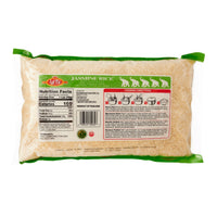 La Fe Jasmine Rice 5x10 lbs bag, ideal for healthy eating and authentic Latin cuisine. Perfect for quality Latin food lovers.