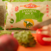 La Fe Jasmine Rice 10 lb package, perfect for authentic Latin food and quality meal preparation.