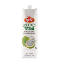 La Fe Coconut Water 1L, low sugar, refreshing latina product for healthy hydration, buy latin food online.
