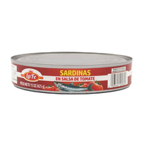 La Fe Sardinas en Salsa de Tomate 15 oz can, fresh Latin food, quality Latin foods, authentic Latin flavors.