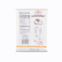 LA FE PULP COCONUT 12 oz package showcasing nutrition facts, pure coconut goodness and authentic tropical flavors.