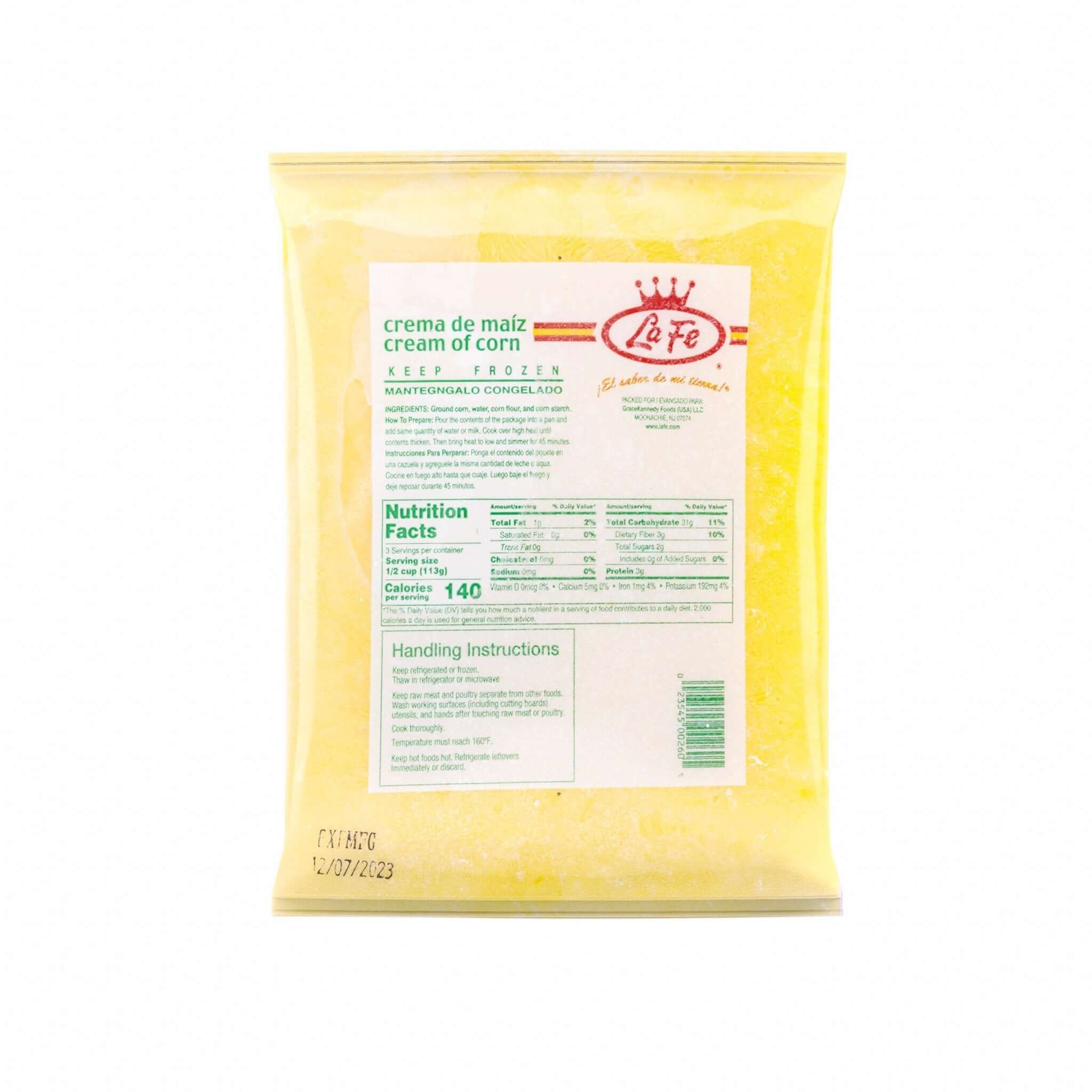 LA FE CREAMED CORN 12/13 OZ - La Fe Foods