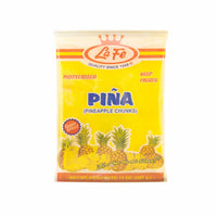 La Fe Pulp Pineapple, 14 oz frozen pineapple chunks, perfect for tropical recipes and fresh Latin food.
