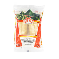 La Fe Peru Choclo-Mazorca, 2 lbs of fresh corn on the cob, perfect for authentic Latin meals and tropical flavors.