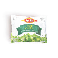 LAFE VEG-4 CUT OKRA 6/4 LBS, quality frozen okra for authentic Latin meals, perfect for Hispanic recipes, fresh and nutritious.