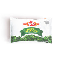 La Fe Chopped Spinach, quality latin food, perfect for soups and salads, congelados latinos, groceries for authentic flavors.