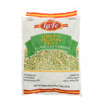 LA FE frozen green pigeon peas in bag, ideal for authentic Latin cooking and healthy meals.