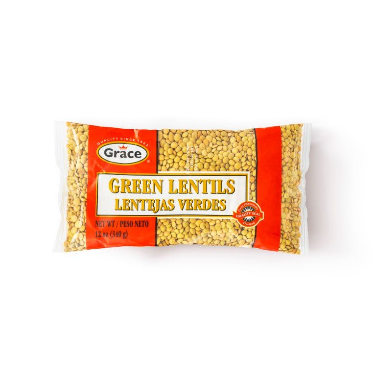 Grace Dry Lentils 12 oz bag, nutritious, high in protein, perfect for authentic Latin recipes, quality Latin food.