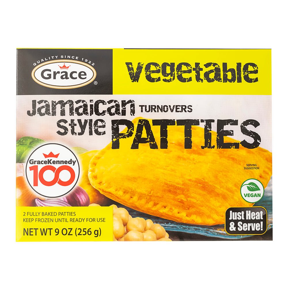 Grace Patty Vegetable 9 oz frozen vegetarian turnovers, a delicious vegan option for authentic Latin food.