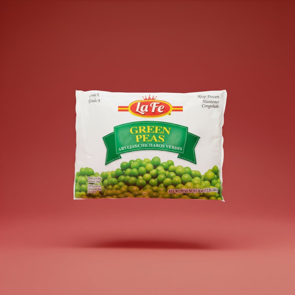 LA FE VEG - 1 GREEN PEAS 12/16 OZ - La Fe Foods
