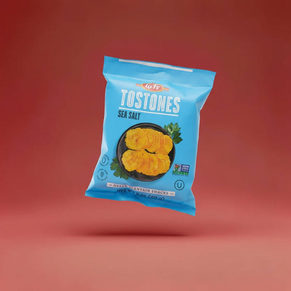 LA FE TOSTONES SEA SALT - 24x57g Plantain Chips – La Fe Foods