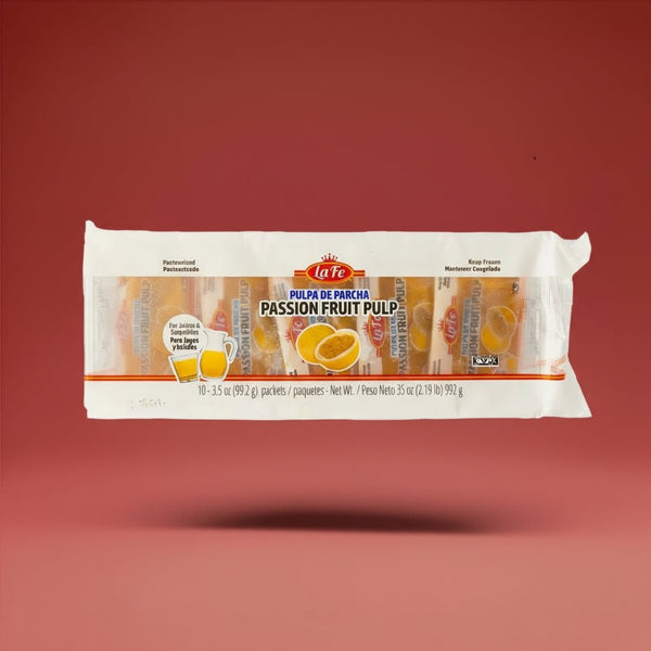 LA FE PULP PARCHA 3.5 OZ - Refreshing Passion Fruit Juice – La Fe