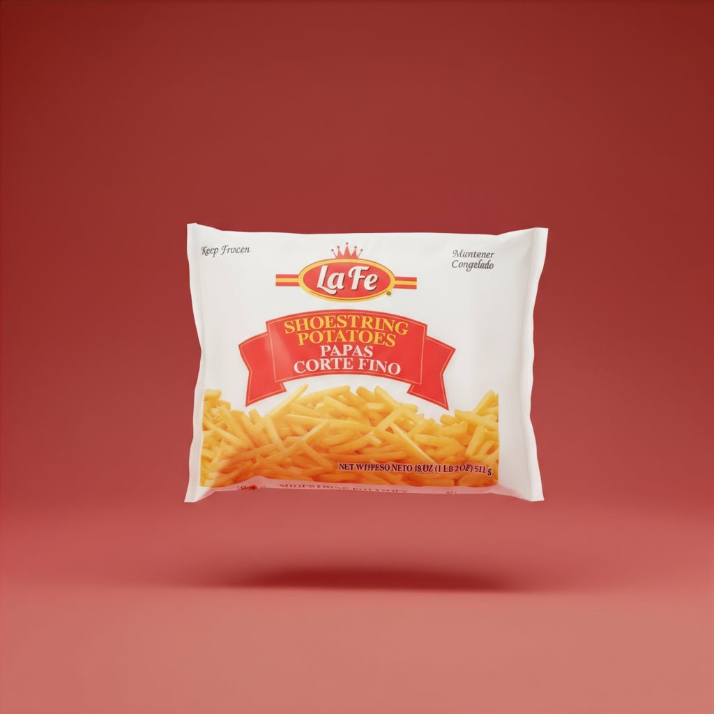 LA FE FRIES SHOESTRING 16/18 OZ - La Fe Foods