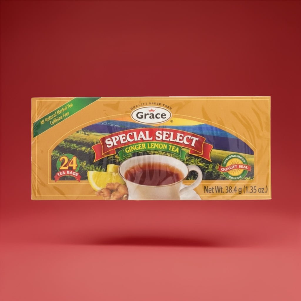 GRACE TEA GINGER LEMON 24X24X1.09 OZ - La Fe Foods