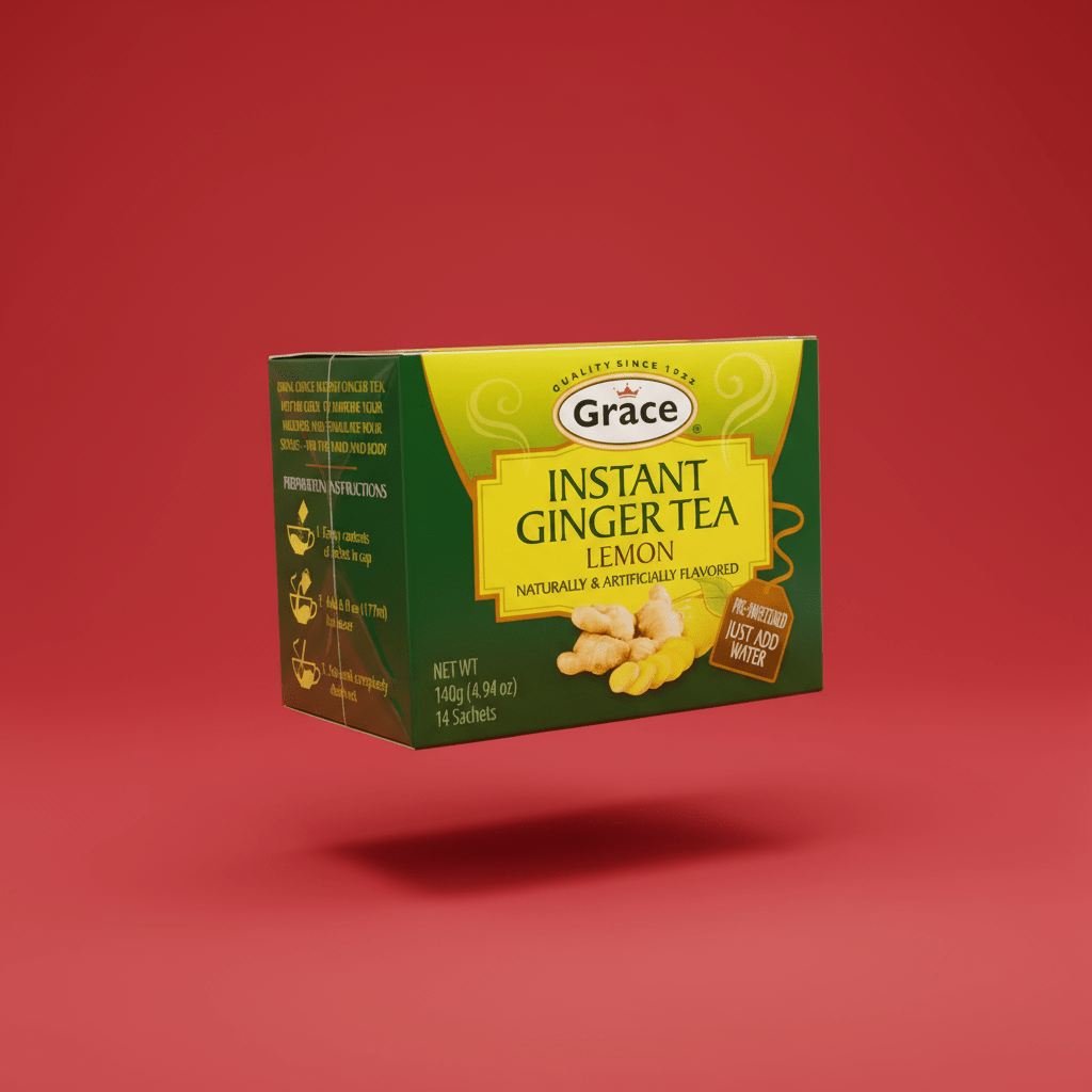 GR. INST. GING. TEA - LEMON 24X14X10G - La Fe Foods