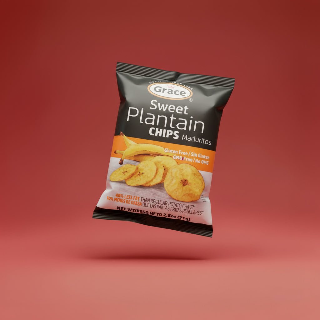 GRACE SWEET PLANTAIN CHIPS 24X71G - La Fe Foods