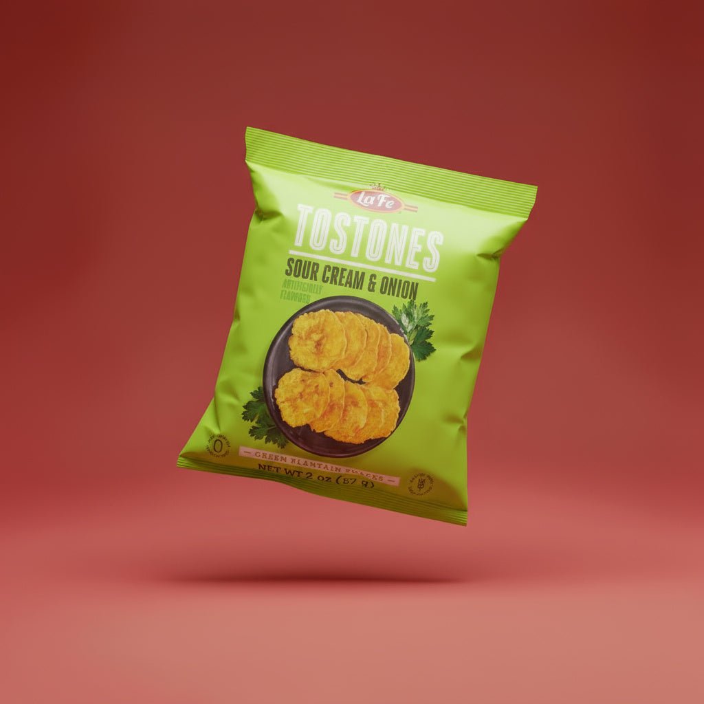 LA FE TOSTONES SOUR CREAM & ONION 24X57G - La Fe Foods