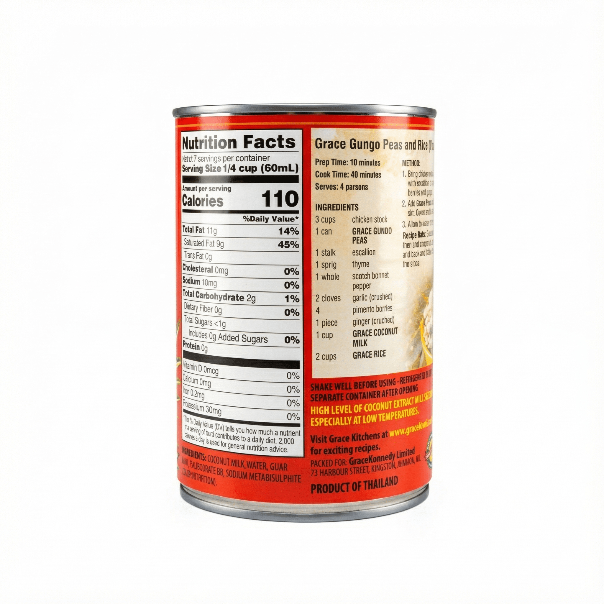GR. CLASSIC COCONUT MILK (RED) 24X13.5oz - La Fe Foods